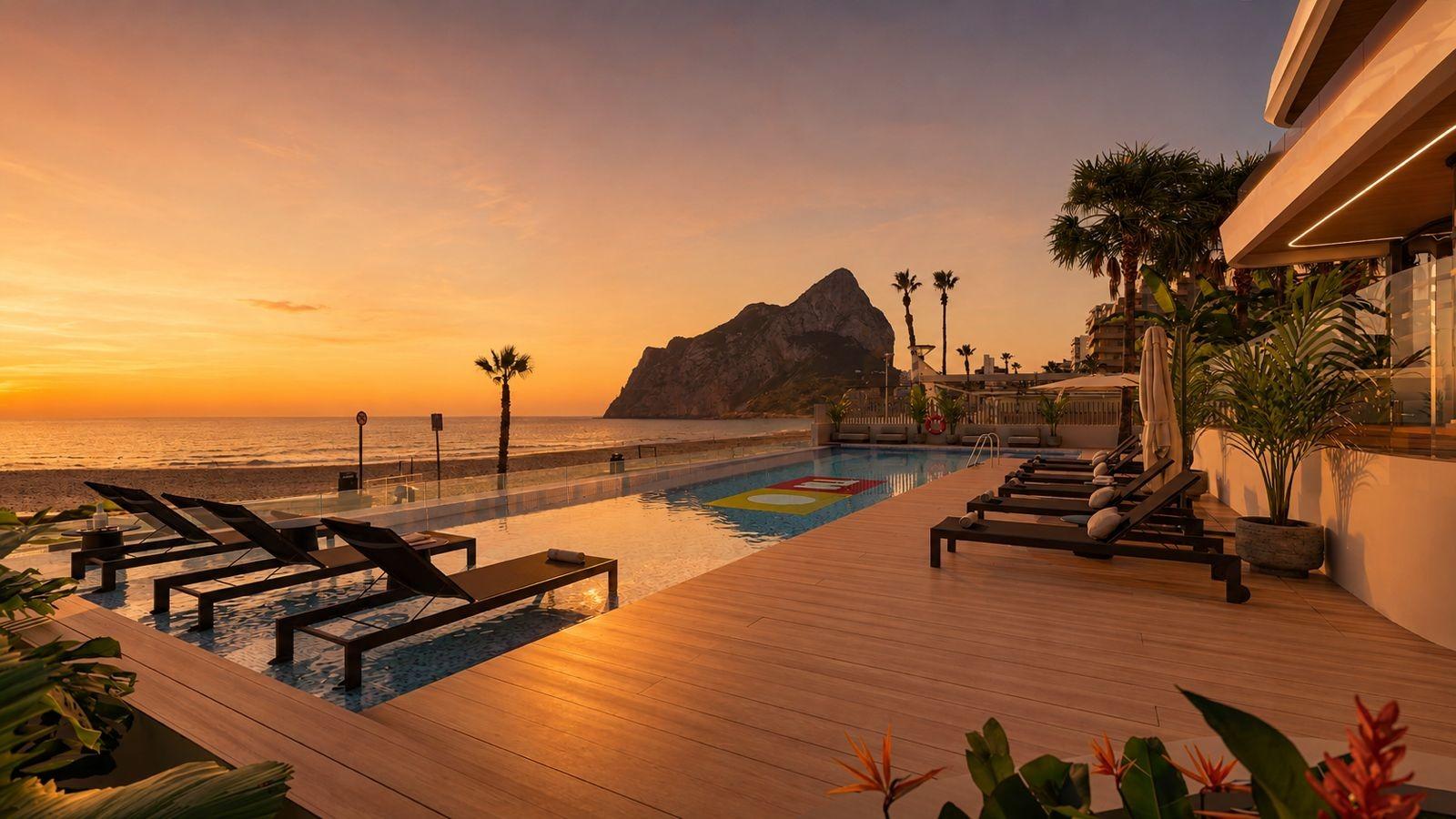 Azure Icons Calpe | Apartamentos de lujo frente al mar en la única obra nueva actualmente en primera línea de playa en Calpe
