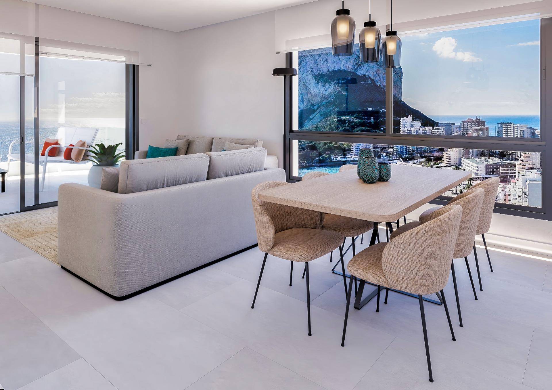Azure Icons Calpe | Apartamentos de lujo frente al mar en la única obra nueva actualmente en primera línea de playa en Calpe