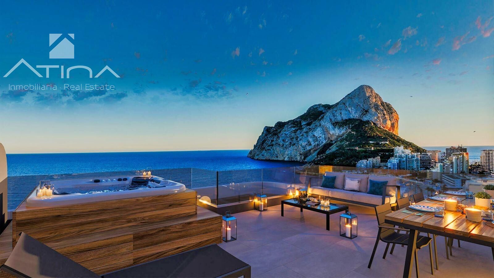 Azure Icons Calpe | Ático de lujo frente al mar en la única obra nueva actualmente en primera línea de playa en Calpe