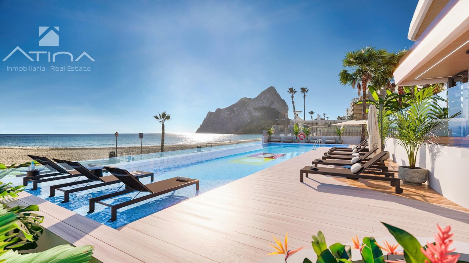 Azure Icons Calpe | Apartamentos de lujo frente al mar en la única obra nueva actualmente en primera línea de playa en Calpe