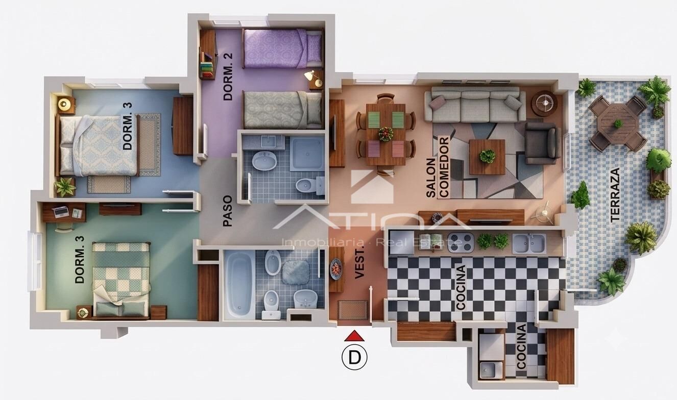 Apartamento en venta en Playa de Daimús con piscina