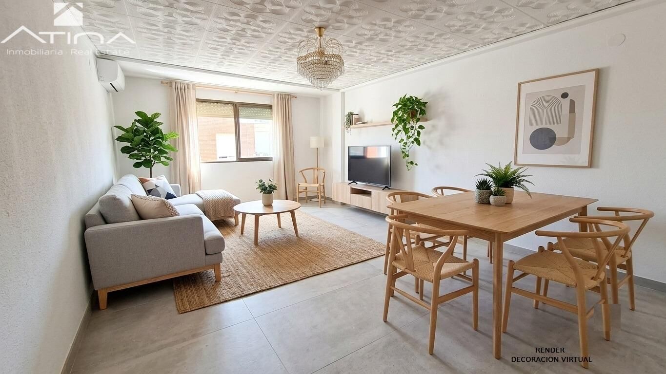 Appartement te koop in het dorp Piles, met 3 slaapkamers en airconditioning, op slechts 700 meter van het strand.